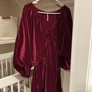 Free people Portia velvet mini dress